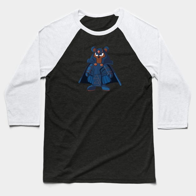 SAMURAI BEAR Baseball T-Shirt by droidmonkey